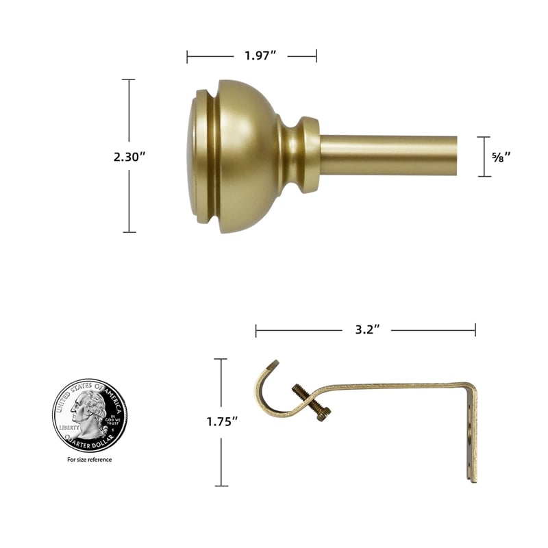 Lily Adjustable Single Curtain Rod 48