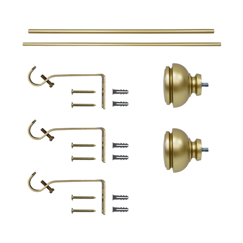 Lily Adjustable Single Curtain Rod 48