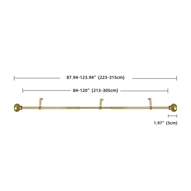 Lily Adjustable Single Curtain Rod 84
