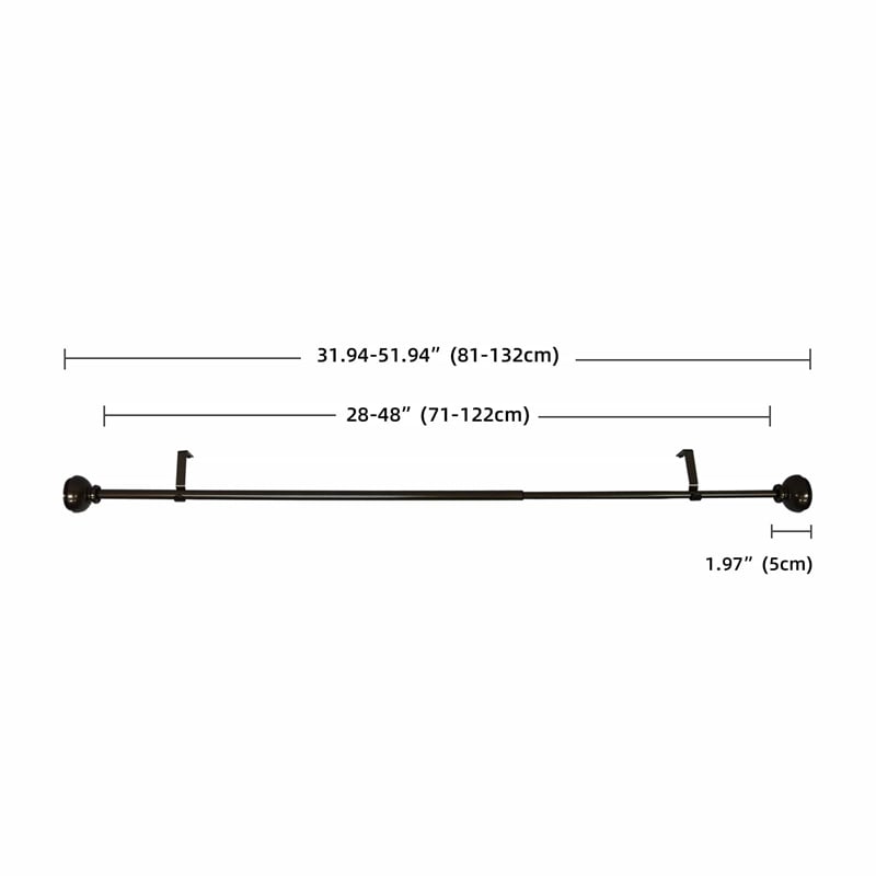 Lily Adjustable Single Curtain Rod 28