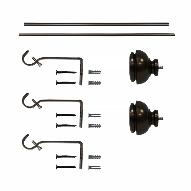 Lily Adjustable Single Curtain Rod 48