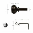 Lily Adjustable Single Curtain Rod 84