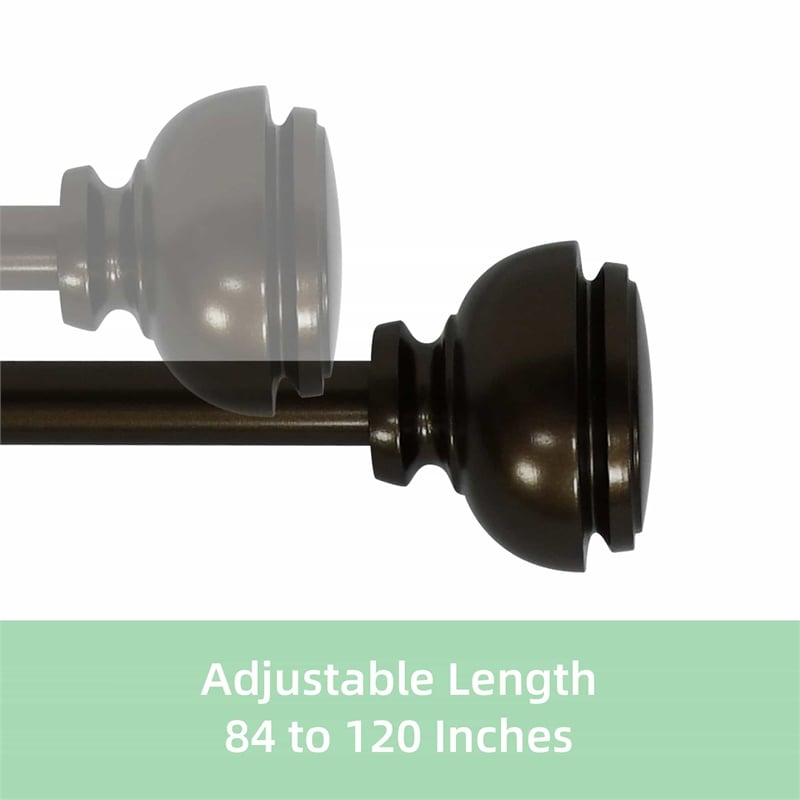 Lily Adjustable Single Curtain Rod 84