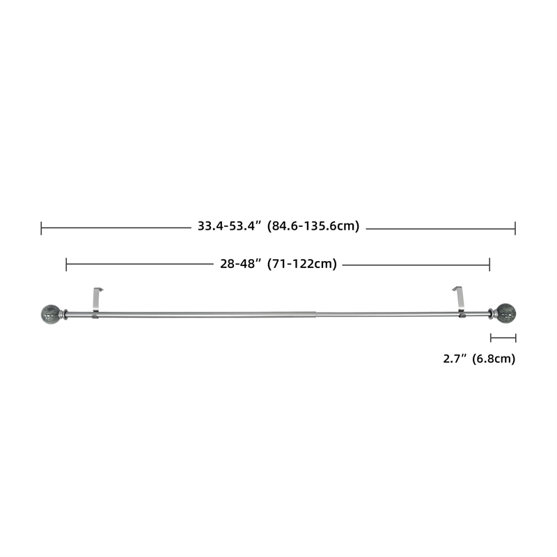 Nancy Adjustable Single Curtain Rod 28