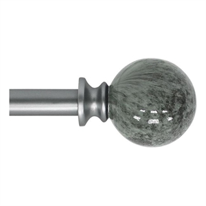 Nancy Adjustable Single Curtain Rod 28&quot to 48&quot-Antique Silver