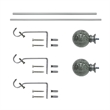 Nancy Adjustable Single Curtain Rod 48