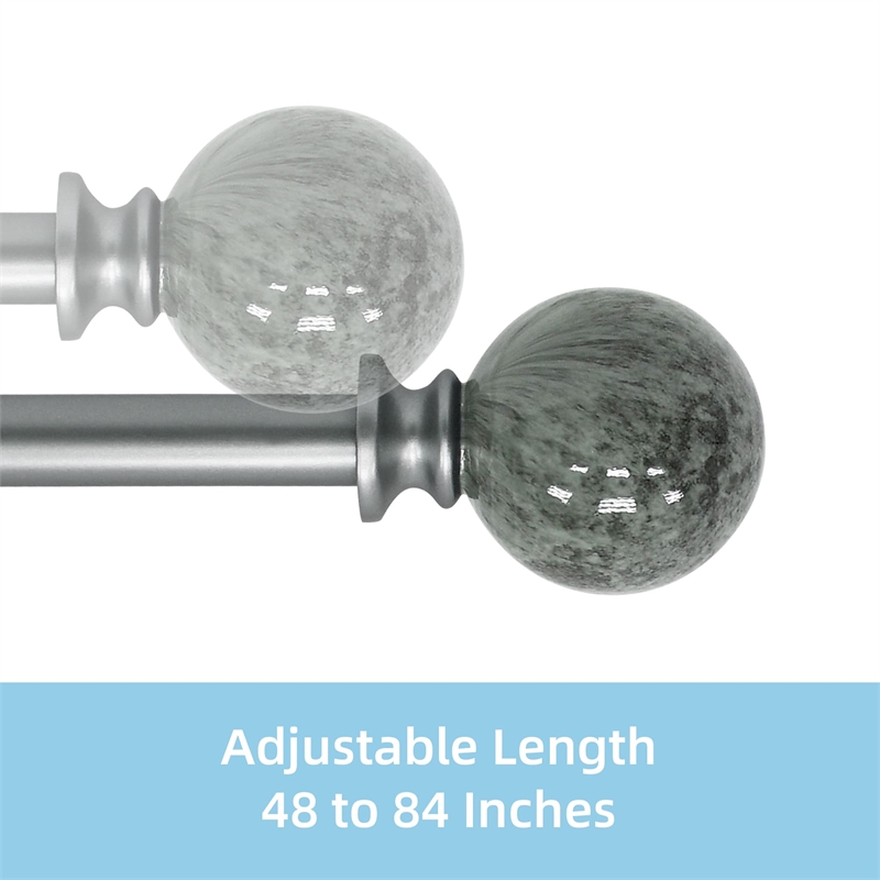 Nancy Adjustable Single Curtain Rod 48