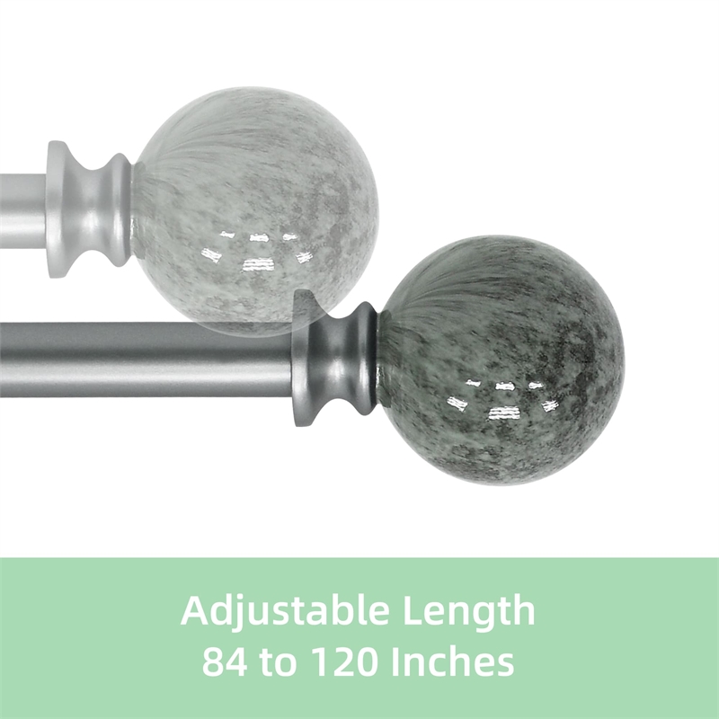 Nancy Adjustable Single Curtain Rod 84