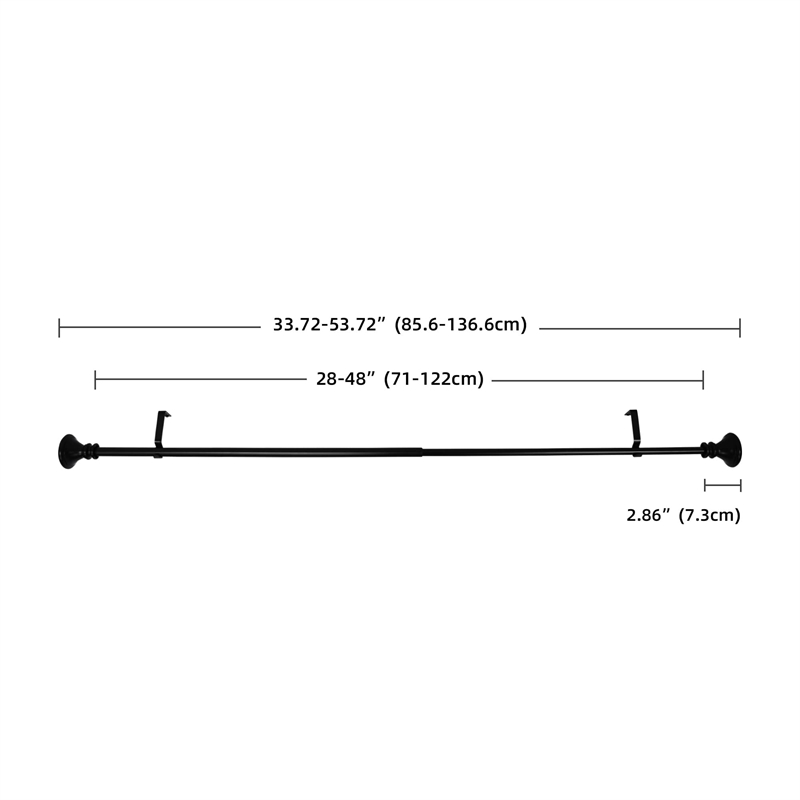 Scarlette Adjustable Single Curtain Rod 28