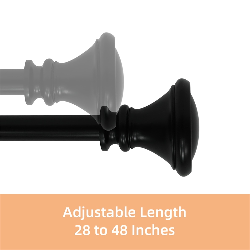 Scarlette Adjustable Single Curtain Rod 28