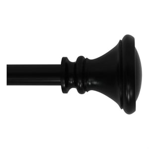 Scarlette Adjustable Single Curtain Rod 48&quot to 84&quot-Black