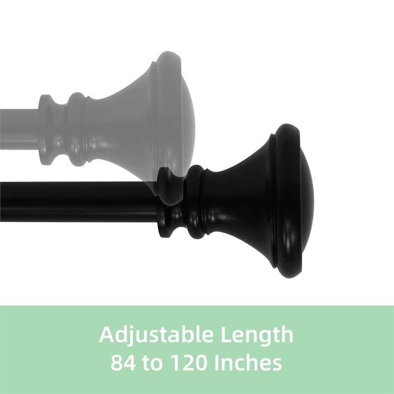 Scarlette Adjustable Single Curtain Rod 84
