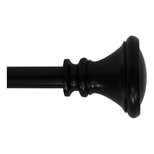 Scarlette Adjustable Single Curtain Rod 84&quot to 120&quot-Black