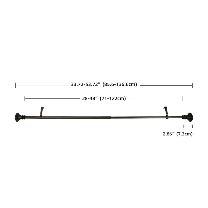 Scarlette Adjustable Single Curtain Rod 28