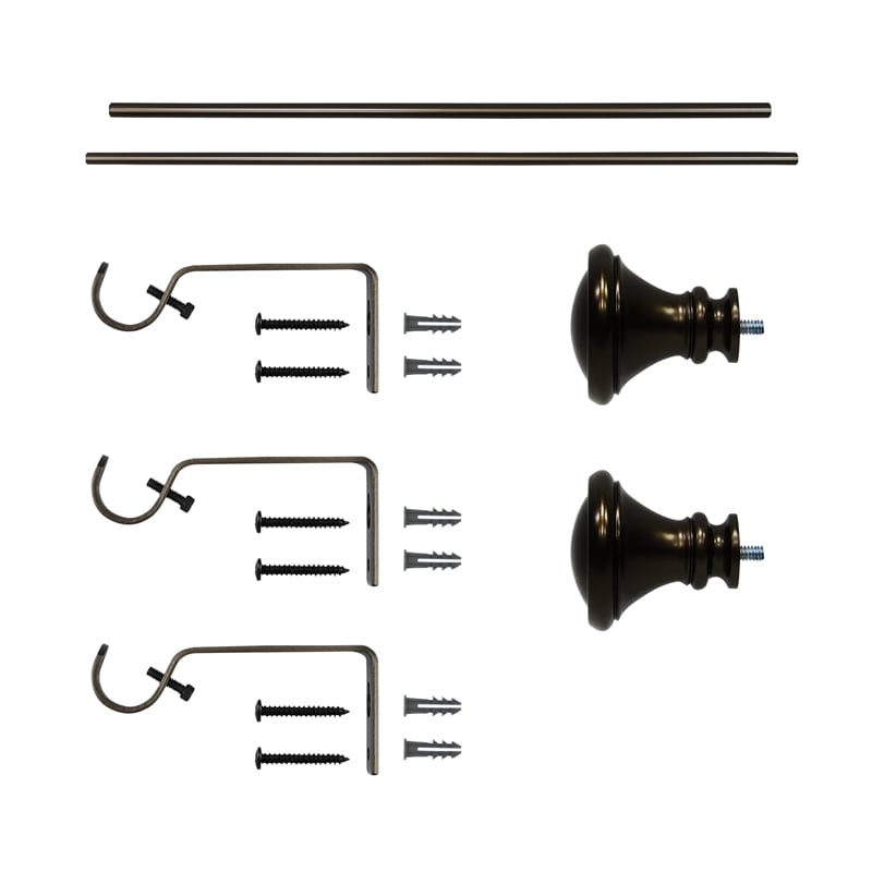 Scarlette Adjustable Single Curtain Rod 28