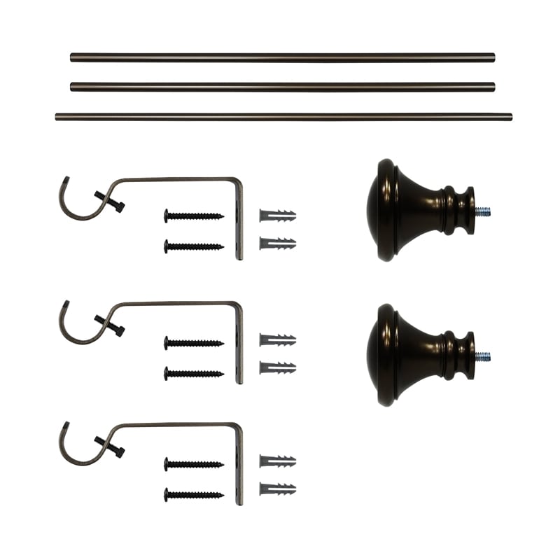 Scarlette Adjustable Single Curtain Rod 84