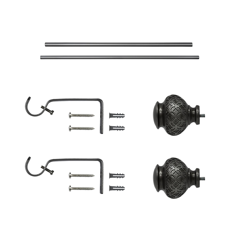 Kings Adjustable Single Curtain Rod 28