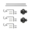 Kings Adjustable Single Curtain Rod 48