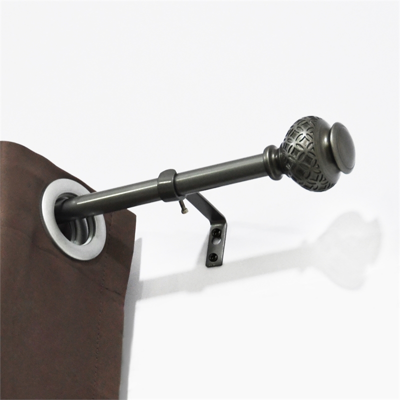 Kings Adjustable Single Curtain Rod 48