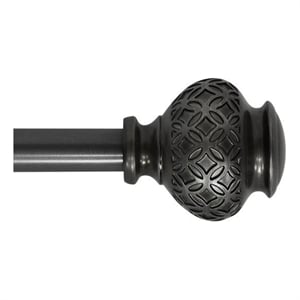 Kings Adjustable Single Curtain Rod 84&quot to 120&quot-Venetian Silver