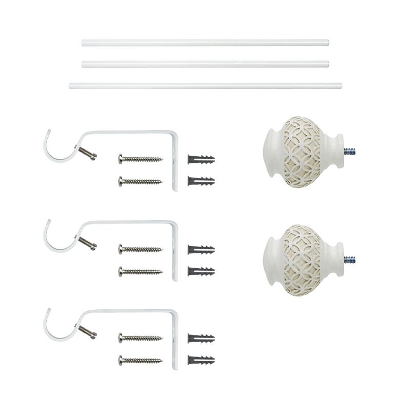 Kings Adjustable Single Curtain Rod 84