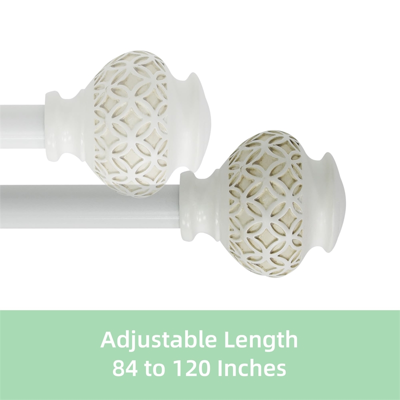 Kings Adjustable Single Curtain Rod 84