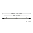 Kings Adjustable Single Curtain Rod 48