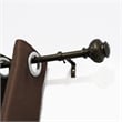Kings Adjustable Single Curtain Rod 48