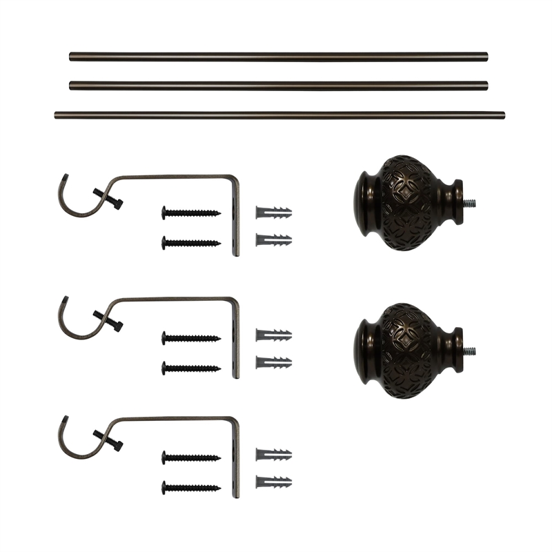 Kings Adjustable Single Curtain Rod 84
