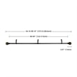 Tom Adjustable Single Curtain Rod 48