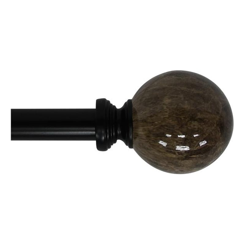 Tom Adjustable Single Curtain Rod 48