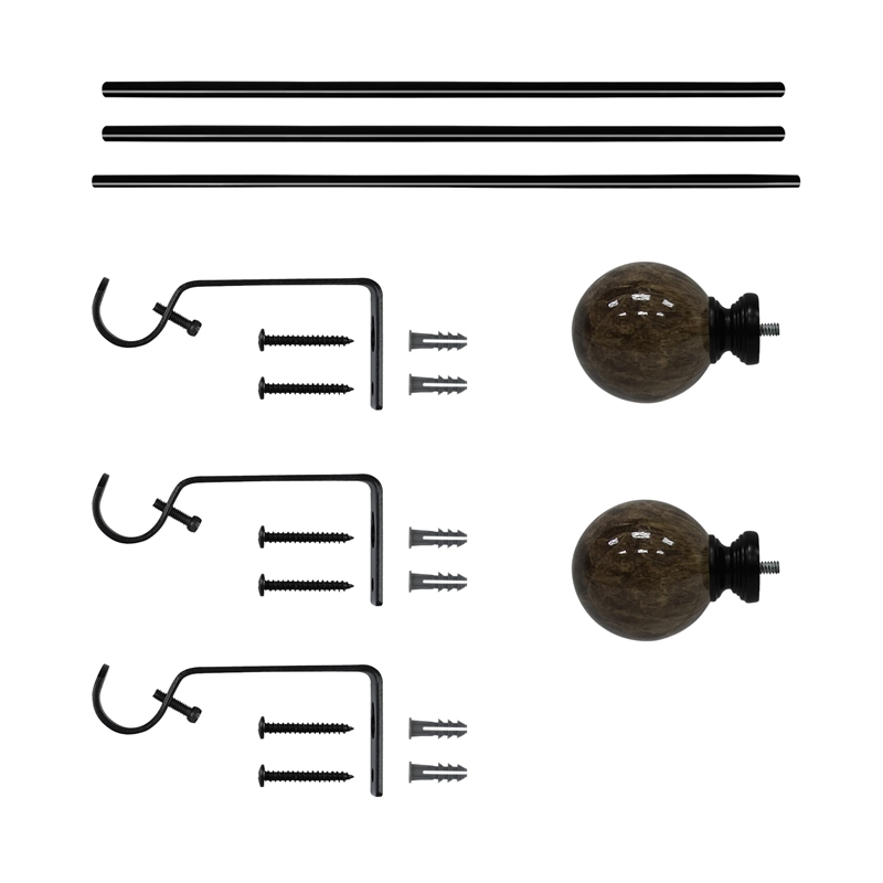 Tom Adjustable Single Curtain Rod 84