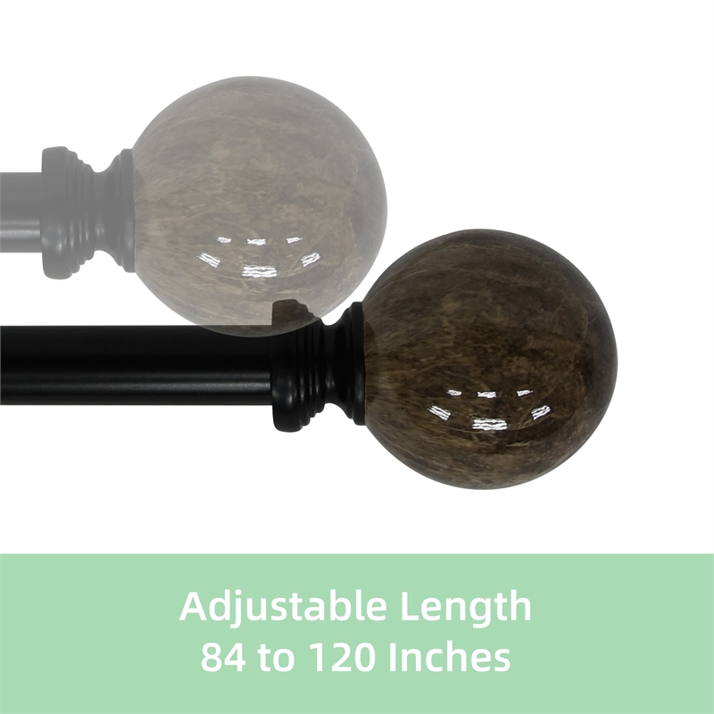 Tom Adjustable Single Curtain Rod 84