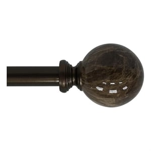 Tom Adjustable Single Curtain Rod 28&quot to 48&quot-Bronze