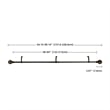 Tom Adjustable Single Curtain Rod 48