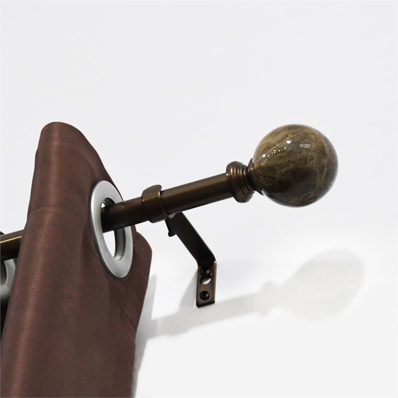 Tom Adjustable Single Curtain Rod 48