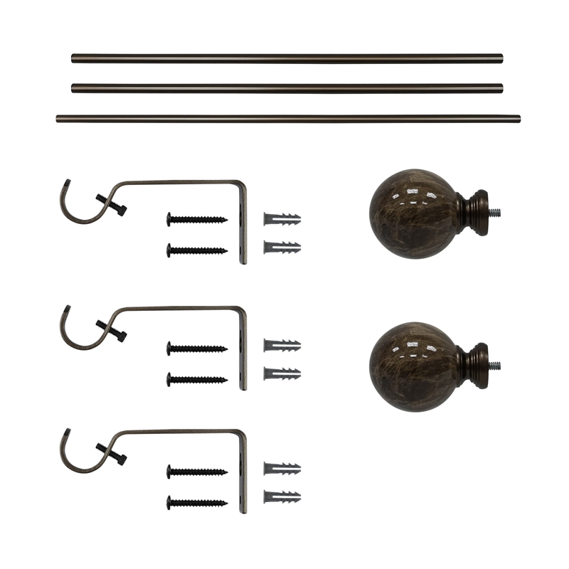 Tom Adjustable Single Curtain Rod 84