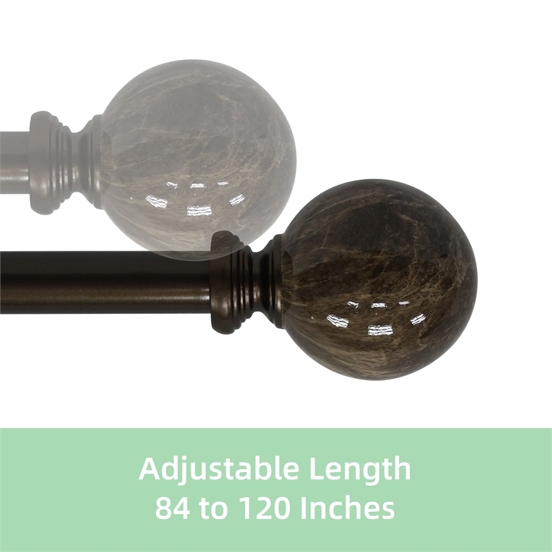 Tom Adjustable Single Curtain Rod 84