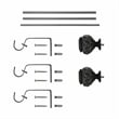 Peony Adjustable Single Curtain Rod 72