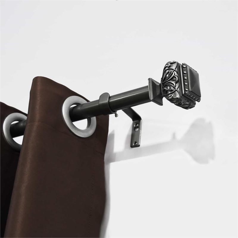 Peony Adjustable Single Curtain Rod 72