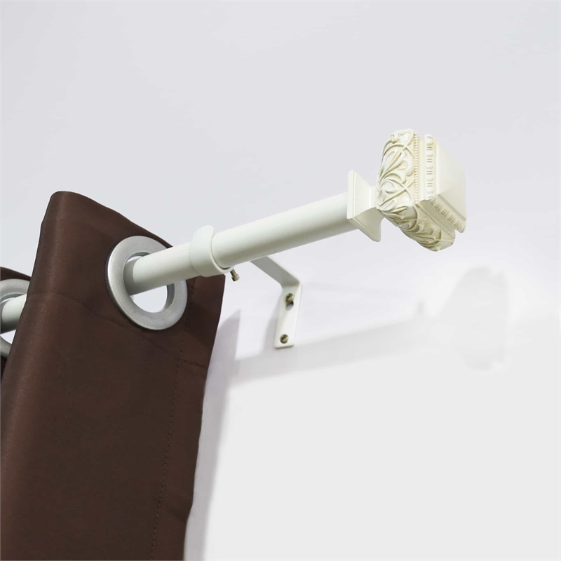 Peony Adjustable Single Curtain Rod 72