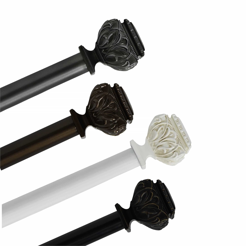 Peony Adjustable Single Curtain Rod 36