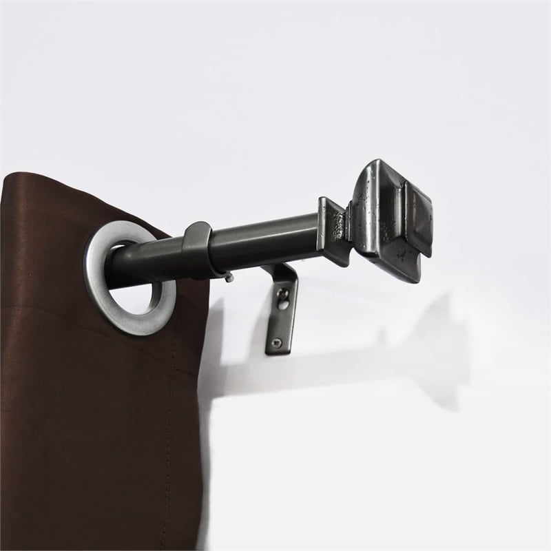 Bruce Adjustable Single Curtain Rod 36