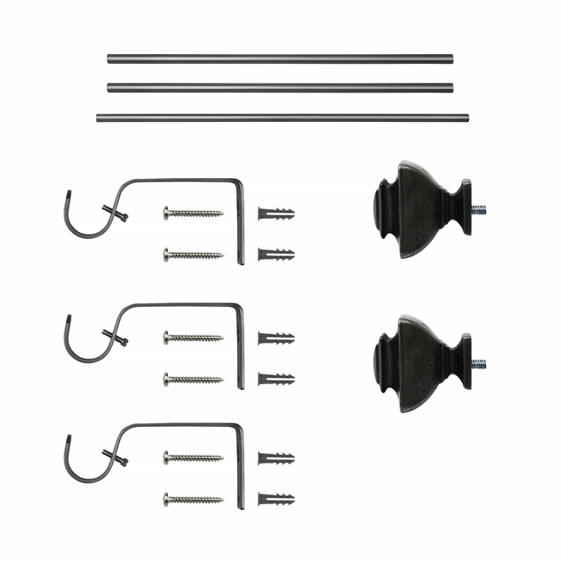 Bruce Adjustable Single Curtain Rod 72