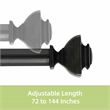 Bruce Adjustable Single Curtain Rod 72