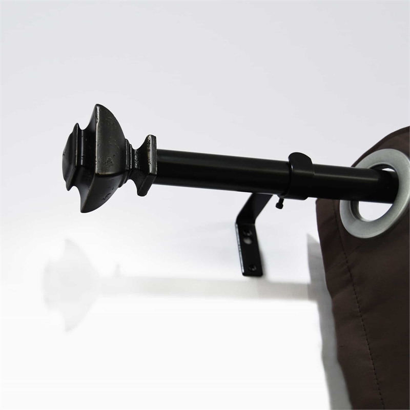 Bruce Adjustable Single Curtain Rod 18