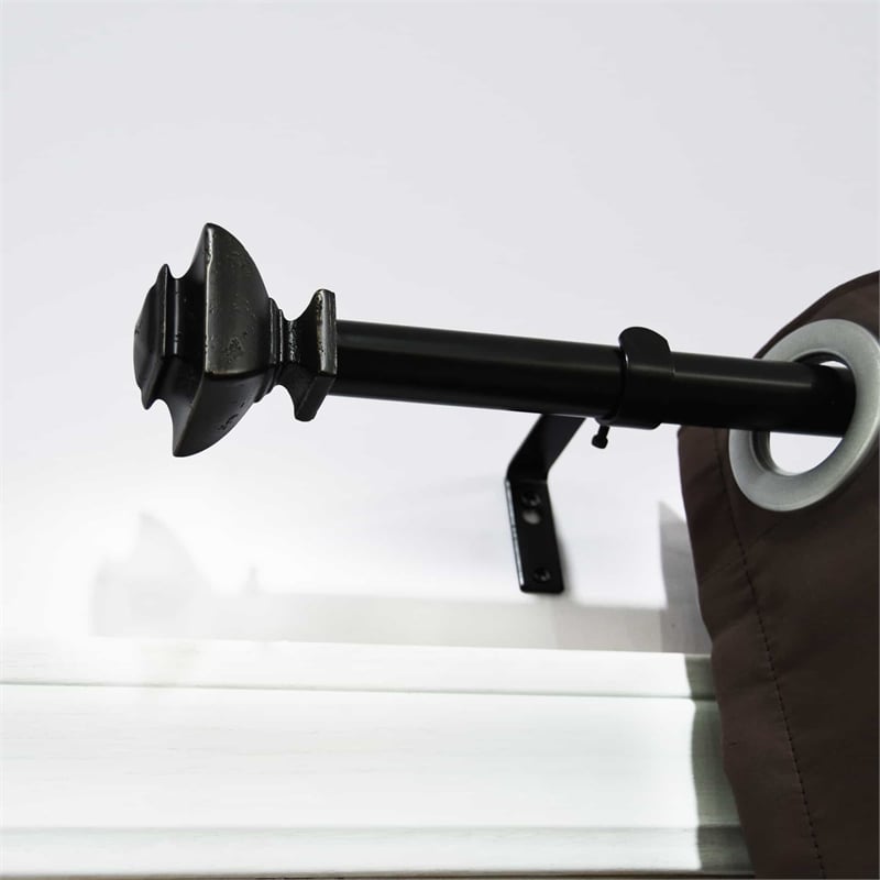 Bruce Adjustable Single Curtain Rod 36