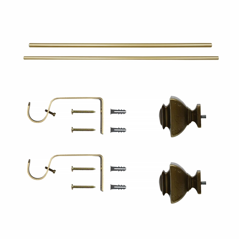 Bruce Adjustable Single Curtain Rod 18