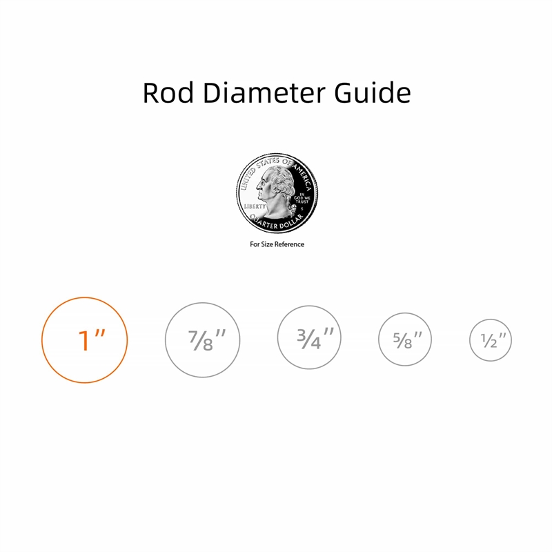 Bruce Adjustable Single Curtain Rod 18