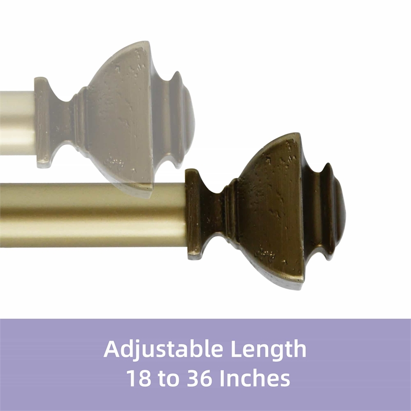 Bruce Adjustable Single Curtain Rod 18